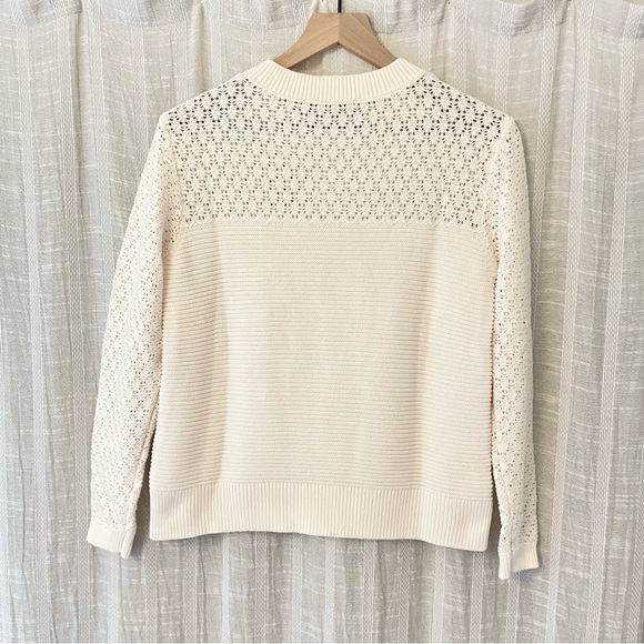 LOFT Cream Crew Neck Sweater - Picture 4 of 4